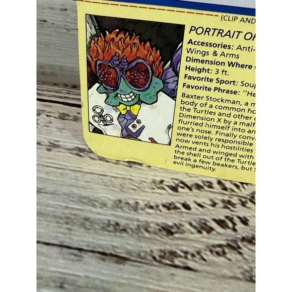 Vintage TMNT Baxter Stockman Playmate Toys 1988 MOC UNPUNCHED - Picture 4 of 8